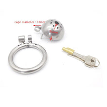 Load image into Gallery viewer, Hot Chastity Small Steel Chastity Device Restraint 0.98 Inch Long
