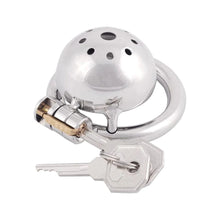 Charger l&#39;image dans la galerie, Dispositif de chasteté en acier de petite taille Hot Chastity, 0,98 pouce de long
