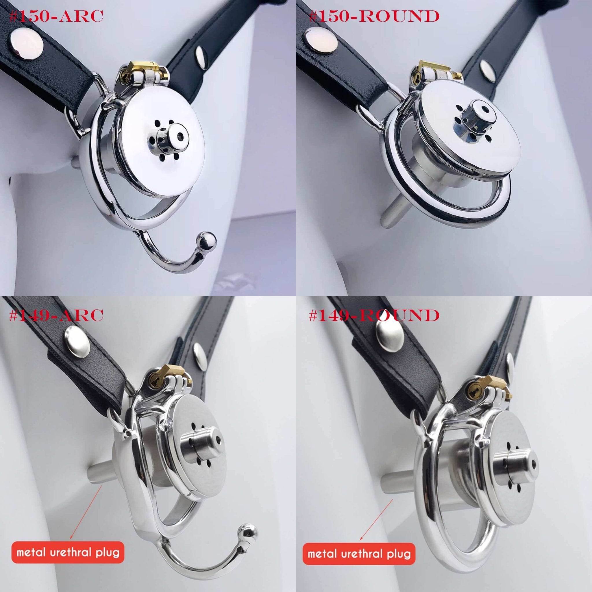 Negativer Underlock-Umgedrehter Keuschheitskäfig mit Katheter und Gürt ...