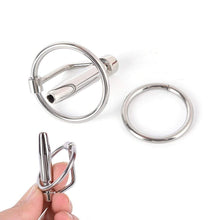 Load image into Gallery viewer, Hollow Steel Urethral Dilator With Cock Ring
