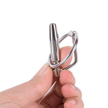 Load image into Gallery viewer, Hollow Steel Urethral Dilator With Cock Ring
