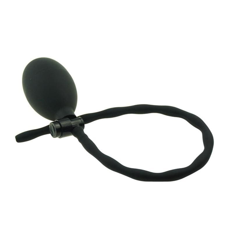 Sonde urétrale gonflable en silicone noir perlé 