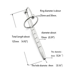 Charger l&#39;image dans la galerie, Plug urétral en acier creux rayé pour jeu pénien 
