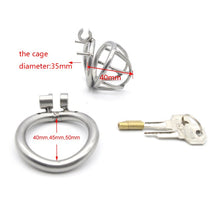 Load image into Gallery viewer, Stainless Steel Cock Cage With Heart-Shaped Ring
