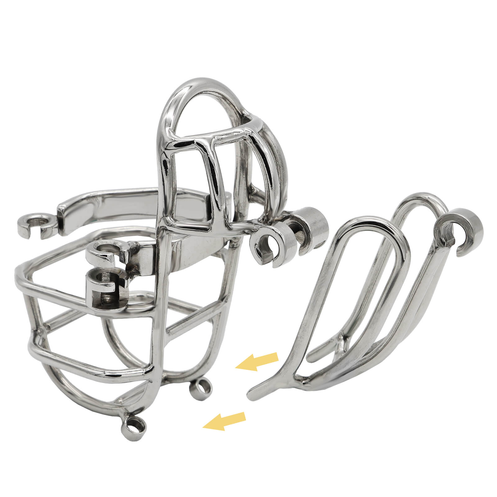 NEW DesignStainless Steel Detachable PA Puncture Chastity Device ...