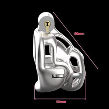 Charger l&#39;image dans la galerie, Cage à pénis en acier inoxydable Mamba à double verrouillage
