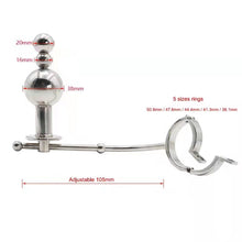 Load image into Gallery viewer, Chastity Cage with a Butt Plug and Urethral
