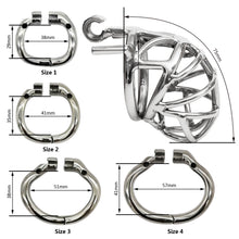 Charger l&#39;image dans la galerie, Dispositif de chasteté pour homme en acier inoxydable avec verrouillage furtif
