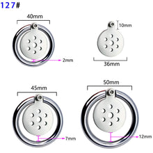 Charger l&#39;image dans la galerie, Cage de chasteté ultra plate en acier inoxydable avec ceinture
